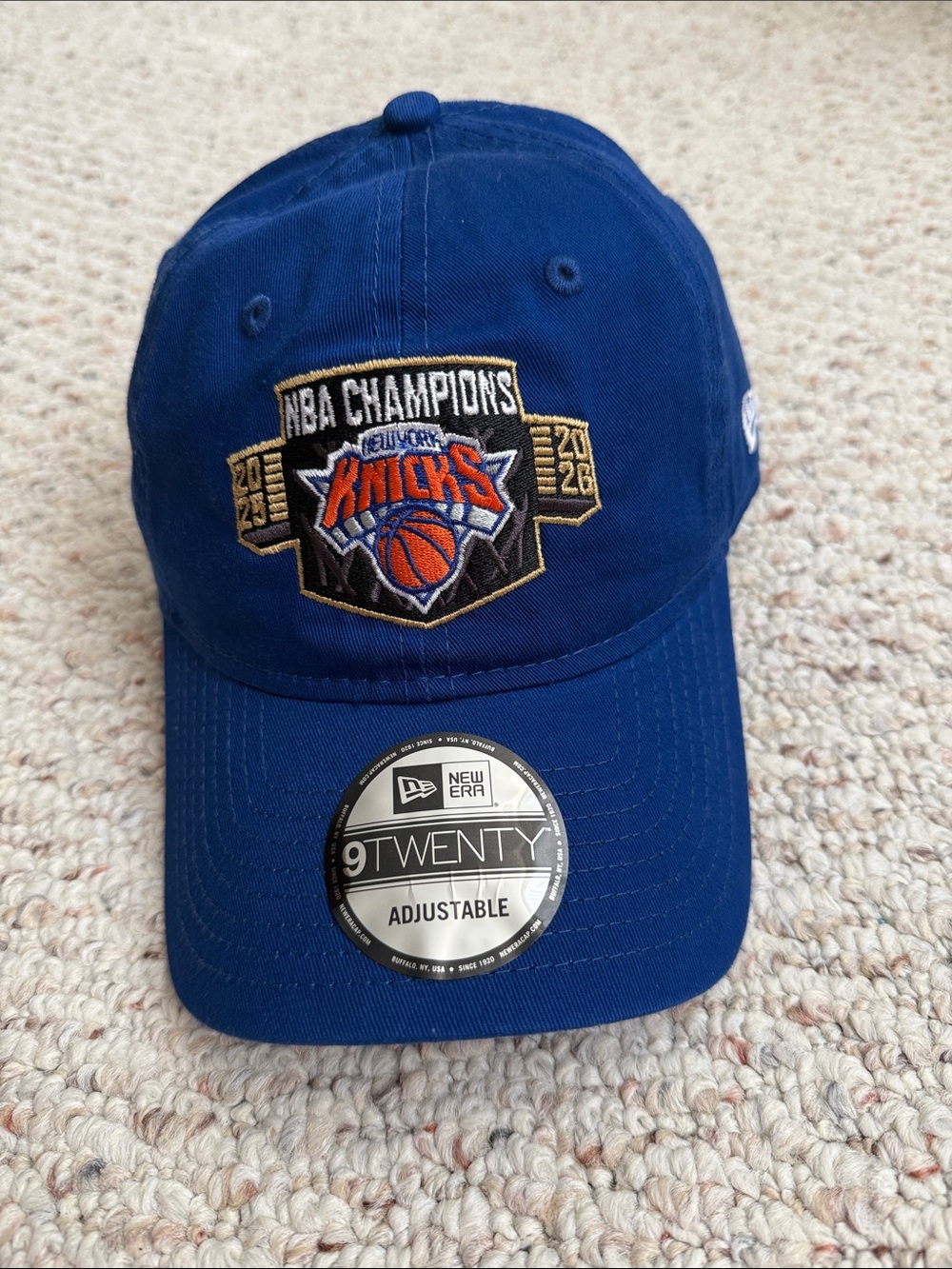 New York Knicks New Era Unisex NBA Finals Champions Locker Room hat 9TWENTY